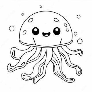 Sarjakuvamainen Meduusa Hymyilevalla Naamalla Varityskuva 28952-6308