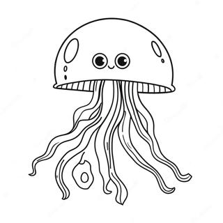 Tyylikas Meduusa Virtaavilla Tentakkeleilla Varityskuva 28953-6310