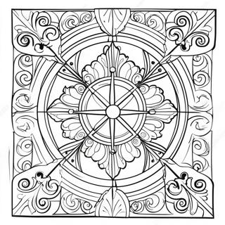 Yksityiskohtainen Lasimaalausikkuna Varityskuva 33718 7371