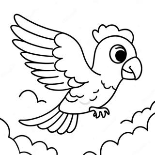 Majesteettinen Papukaija Lentamassa Taivaalla Varityskuva 34528 7541