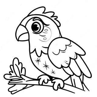 Eksoottinen Papukaija Eloisilla Hoyhenilla Varityskuva 34529 7547