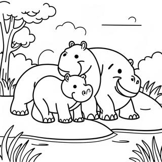 Hippo Perhe Rentoutumassa Joella Varityskuva 40447-8841