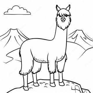 Majesteettinen Llama Vuorella Varityskuva 42638-9326