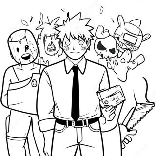 Chainsaw Man Ystavien Kanssa Varityskuva 42730 9344