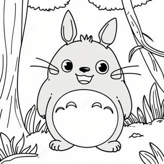 Iloinen Totoro Metsassa Varityskuva 43812-9579