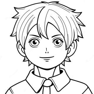 Manga Poika Piikkihiuksilla Varityskuva 44617-9769