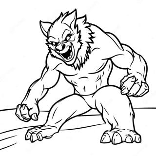 Pelottava Ihmissusi Nousemassa Varjoista Varityskuva 44977-9850