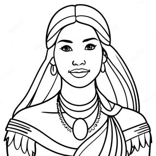 Pocahontas Virtaavassa Mekossa Varityskuva 48267-10561