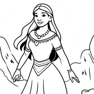 Pocahontas Virtaavassa Mekossa Varityskuva 48267-10562