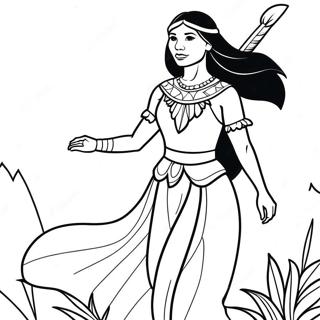 Pocahontas Virtaavassa Mekossa Varityskuva 48267-10564