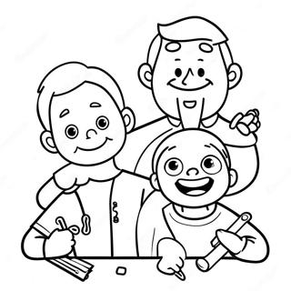 Isa Ja Lapset Hauskaa Pitamassa Varityskuva 50265 11006