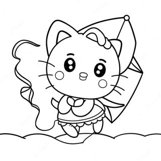 Leikkisa Hello Kitty Leijan Kanssa Varityskuva 565-351