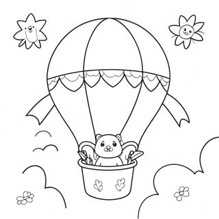 Leikkisa Kuumailmapallo Elainystavien Kanssa Varityskuva 61785 13599