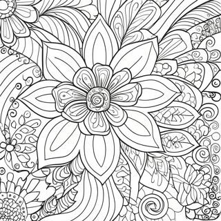 Leikkisa Zentangle Kukka Varityskuva 61957-13650