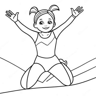 Iloinen Voimistelija Trikoot Paalla Varityskuva 64537 13639