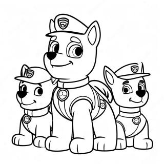 Joulun Paw Patrol Värityskuvat