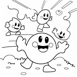 Iloinen Pacman Jahtaamassa Haamuja Varityskuva 70597-15457