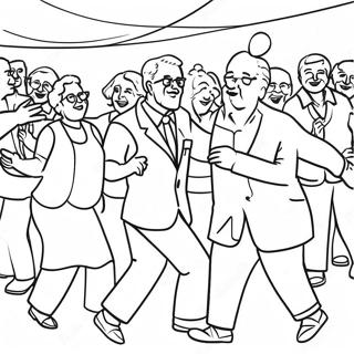 Ikaihmiset Tanssivat Juhlassa Varityskuva 72314-16100