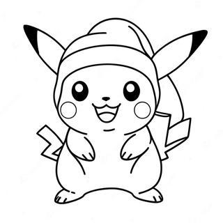 Pikachu Joulupukin Hatun Kanssa Varityskuva 72672-16370