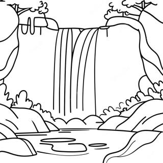 Majesteettinen Vesiputous Varityskuva 72726-16418