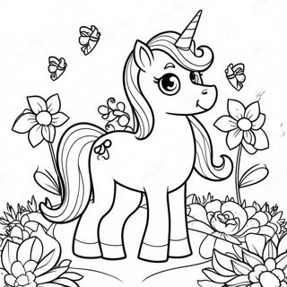 Elegantti Alicorn Kukkien Keskella Varittamissivu 73114 16723