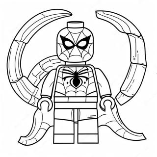 Lego Spiderman Värityskuvat