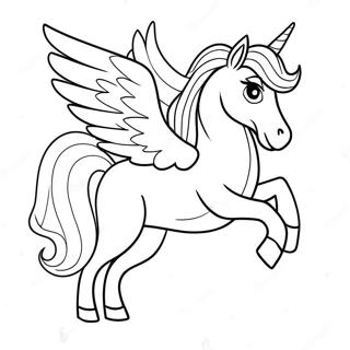 Elegantti Pegasus Auringonlaskussa Varittamissivu 74114-17497