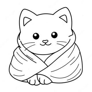 Porroinen Kissa Kaariytyneena Peittoon Varittamissivu 77011-19737