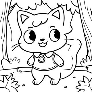 Seikkailunhaluinen Kissa Tytto Metsassa Varittamissivu 77732-20294