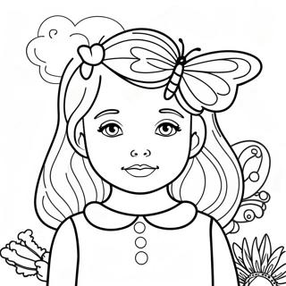 Leikkisa Tytto Perhosen Kanssa Varityskuva 78173-20639