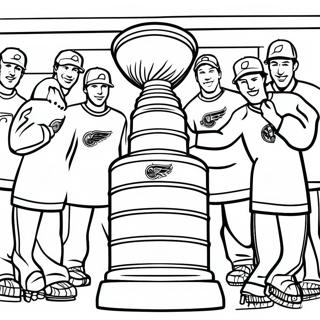 Stanley Cup Pokaali Pelaajien Kanssa Varityskuva 78610-20976