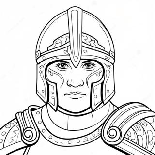 Rohkea Soturi Haarniskassa Maalaus 79438 21622