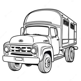 Realistinen Ford Kuorma-Auto Värityssivut