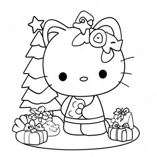 Hello Kitty Koristelee Joulukuusta Varityskuva 81751-23401