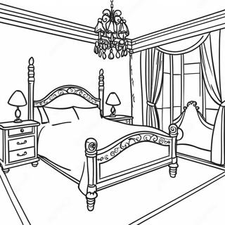 Tyylikas Makuuhuoneen Sisustussuunnittelu Tulostettava Varittamislehti 83243-24595