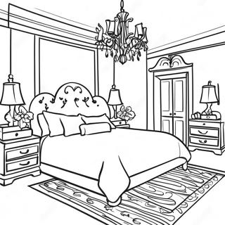 Tyylikas Makuuhuoneen Sisustussuunnittelu Tulostettava Varittamislehti 83243-24596