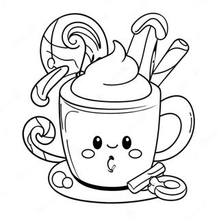 Leikkisa Kuuma Suklaa Ja Karkkikepit Varityskuva 84368 25479