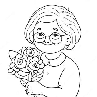 Sopo Mummo Kukkien Kanssa Varityssivu 84547-25612