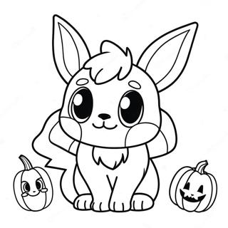 Viehattava Eevee Kurpitsojen Kanssa Varityskuva 84932-25920