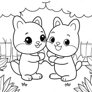 Ihana Calico Critters Leikkimassa Puutarhassa Varityskuva 89783 29943