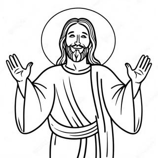 Onnellinen Jeesus Avoimin Kasin Varityskuva 89965-30090