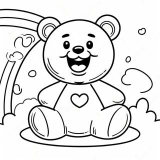 Iloinen Kumip Bear Sateenkaarella Varityskuva 90300-30343