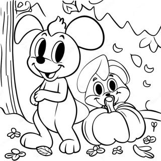Varikkaat Syksyiset Disney Hahmot Varityskuva 91328-31207