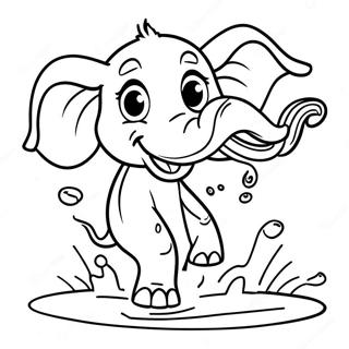 Leikkisa Humalassa Oleva Norsu Vesilatakossa Varityskuva 91407-31273