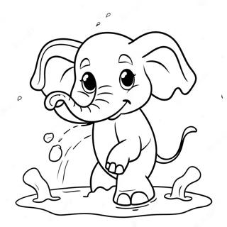 Leikkisa Humalassa Oleva Norsu Vesilatakossa Varityskuva 91407-31275