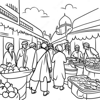 Elava Intialainen Markkinakohtaus Varittamissivu 91891-31658