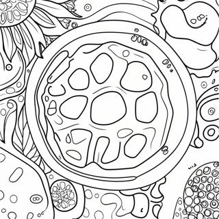 Yksityiskohtainen Kasvisolu Organelleineen Varityskuva 92196 31891