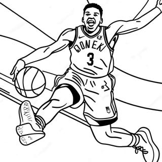 Giannis Antetokounmpo Dunkkaamassa Varityskuva 93121-32610