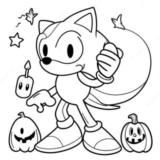 Sonic Halloween Värityskuvat