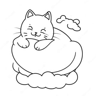 Anime Kissa Nukkuu Pilvella Varityskuva 93691-33058